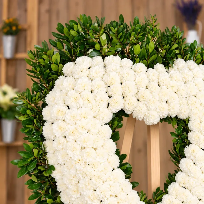 Corazón De Flores Blanco 3 Corazón De Flores Blanco - Detalle floral 1