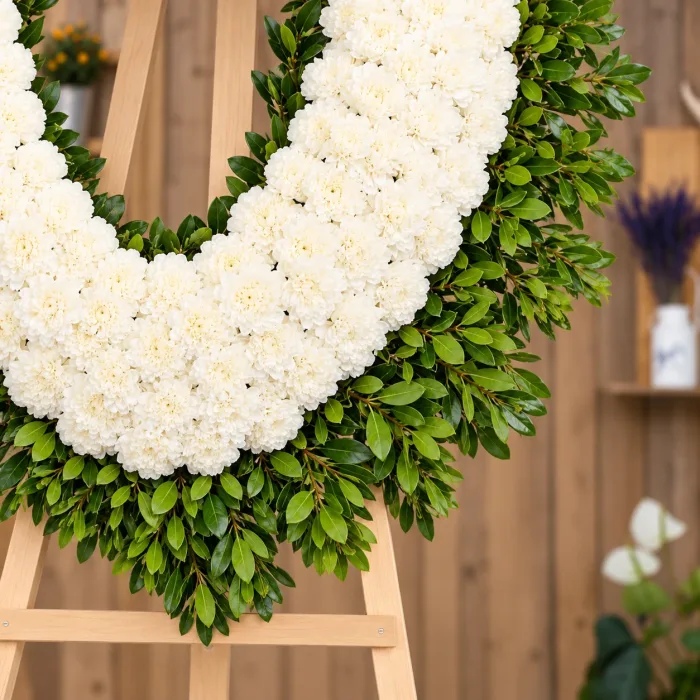 Corazón De Flores Blanco 4 Corazón De Flores Blanco - Detalle floral 2