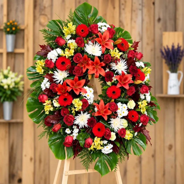 Corona De Flores "América" 2 Corona De Flores "América" - Segundo ángulo