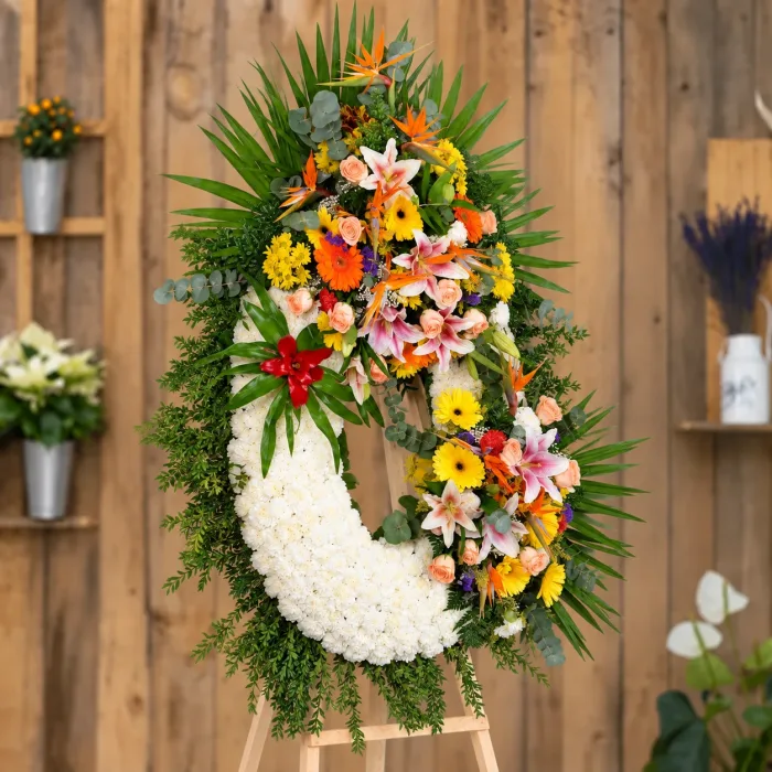 Corona De Flores Gran Cabecero - Segundo ángulo