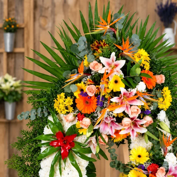 Corona De Flores Gran Cabecero - Detalle floral 1