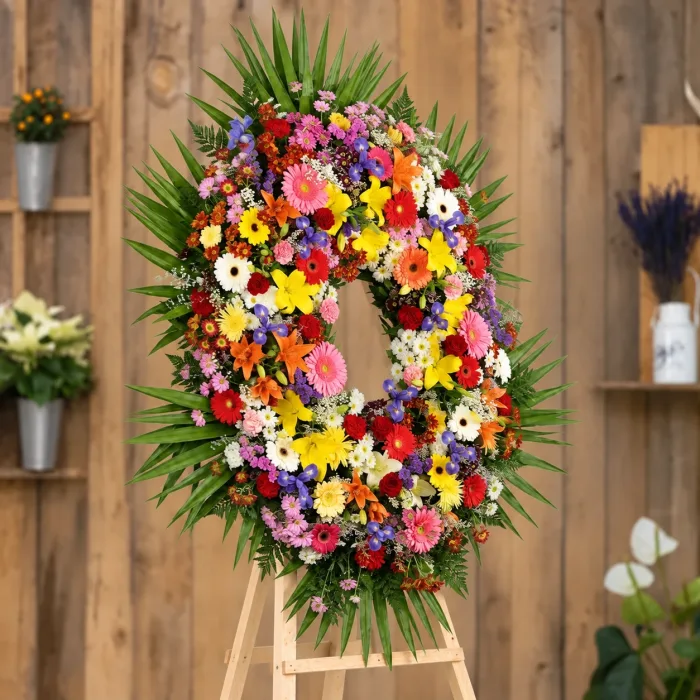 Corona De Flores Multicolor 2 Corona De Flores Multicolor - Segundo ángulo