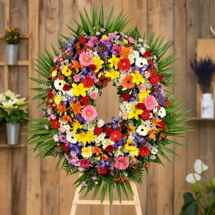 Corona De Flores Multicolor 1 Corona De Flores Multicolor - Vista completa mejorada