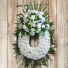 corona de flores blanca 21
